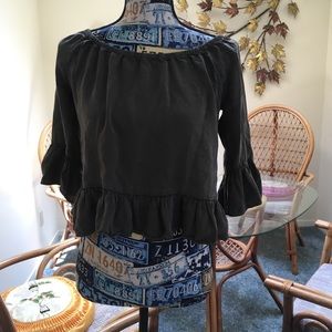 off Shoulder green blouse